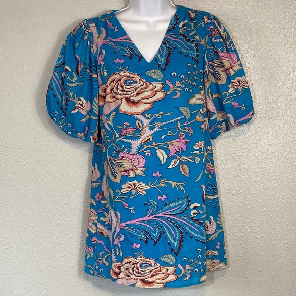 Anna Cate from Tuckernuck Vibrant Floral V-Neck Mini Dress - Picture 1 of 6